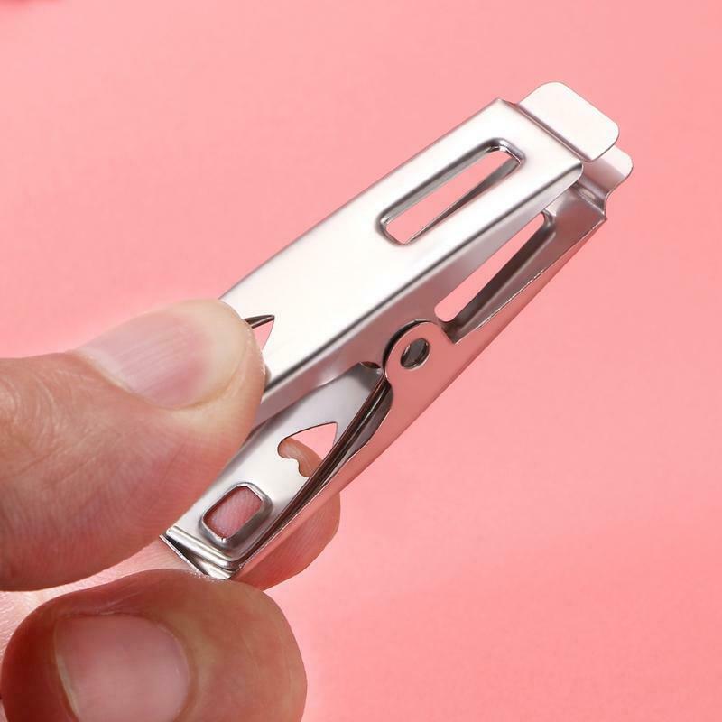 Metal Windproof Clip Strong Spring Stable and Tight Anti Fall Flat Mouth Design