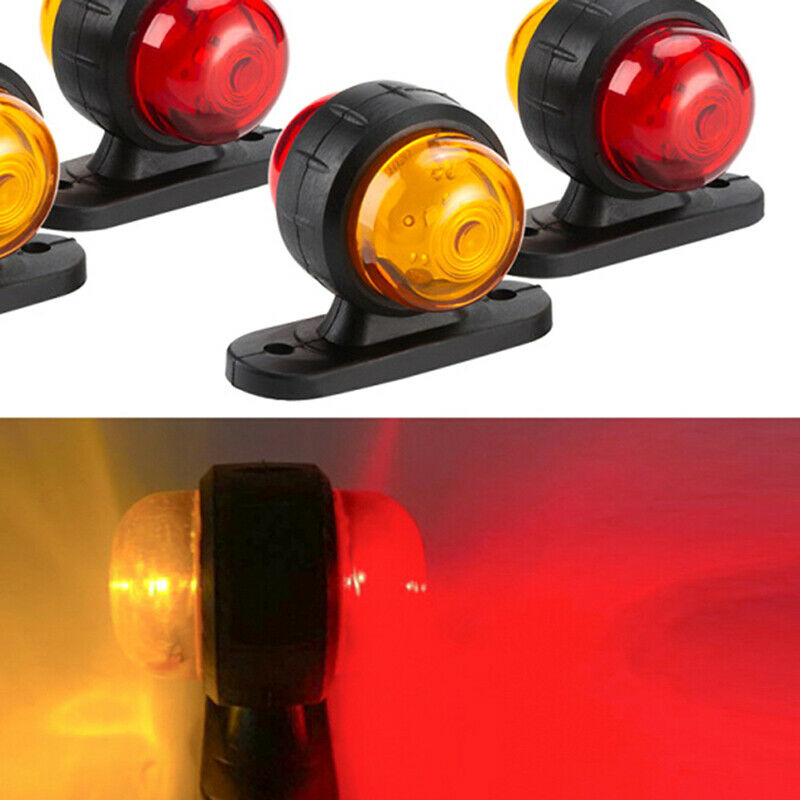 2x Red Amber Corner Side Marker LED Light Outline Lamp Truck Trailer Van Bus SJ