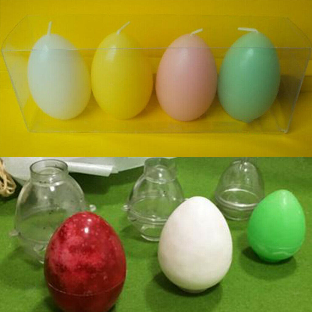 Set of 2 candle making casting molds ball shape eggs candle shape