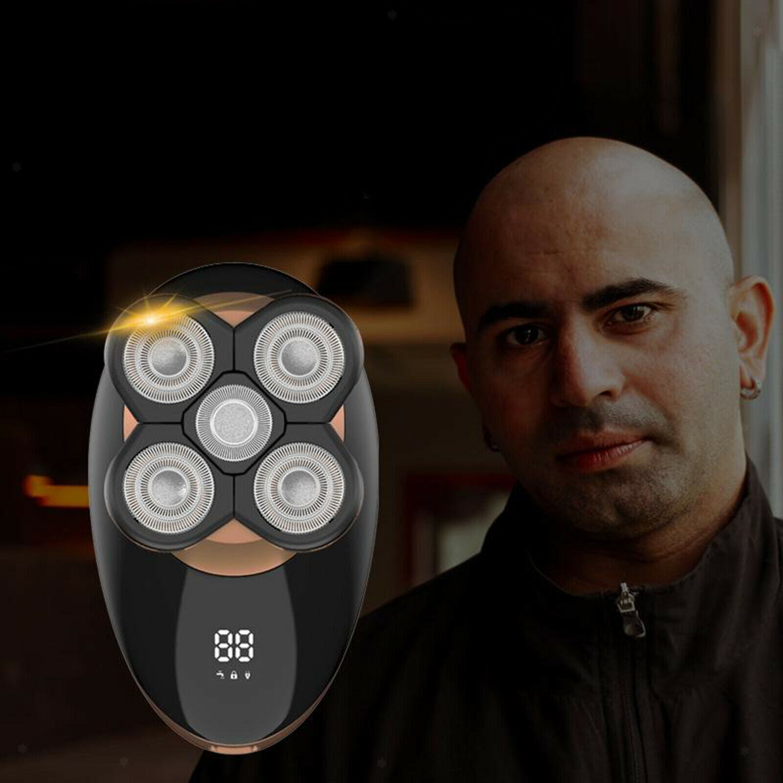 Electric Shaver Rechargeable Bald Head Hair Trimmer Cordless LCD display