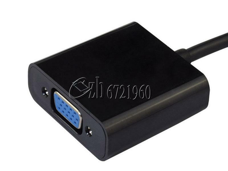 Black 1080P HDMI Male to VGA Female Video Converter Adapter Cable For PC DVD