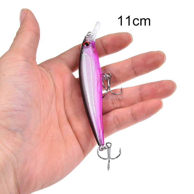 colorful fishing lure lead fish jigging wobbler crankbaits metal hook.l8