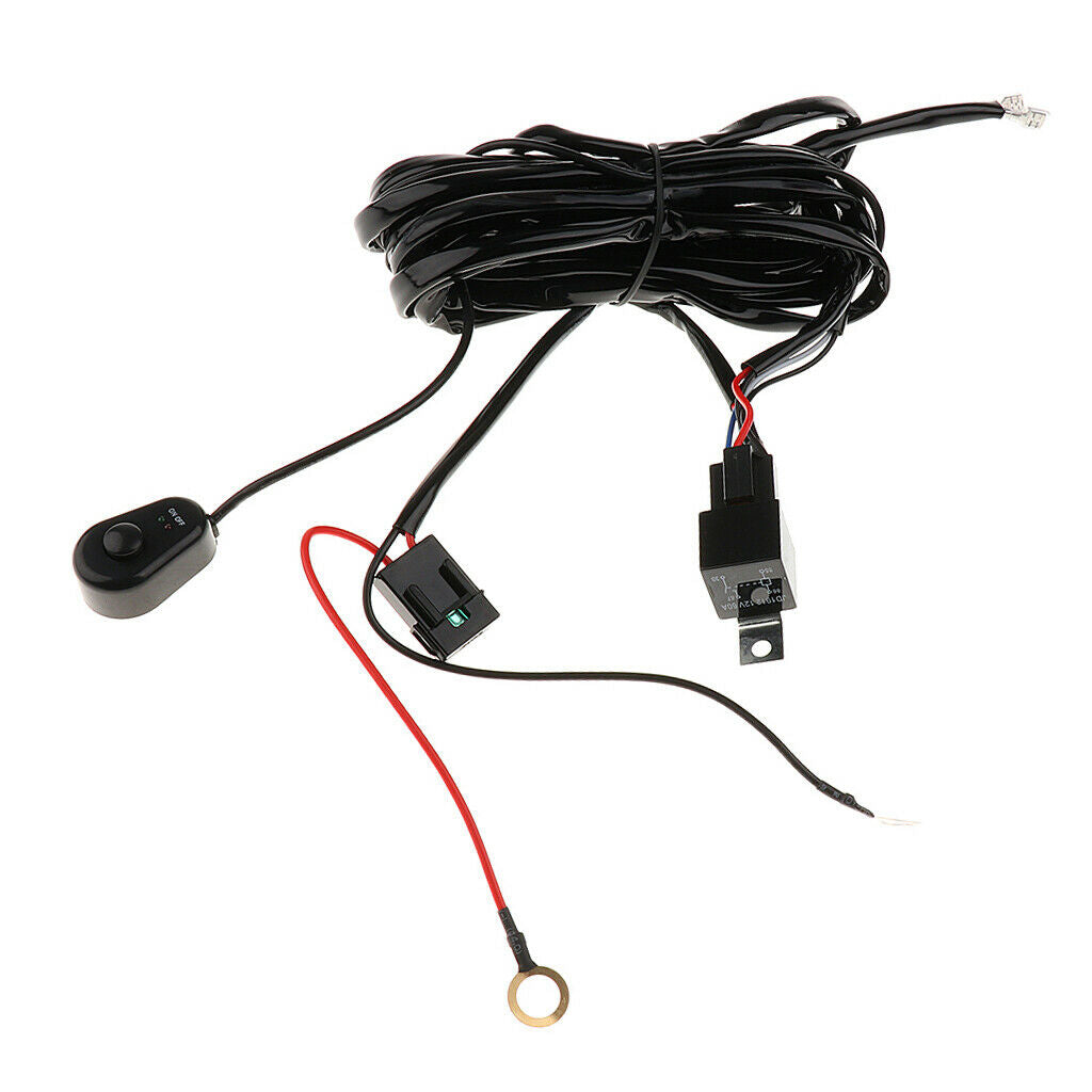 3 Meter Wiring Loom Harness Relay Fuse Switch Kit for 12V 40A Work Light