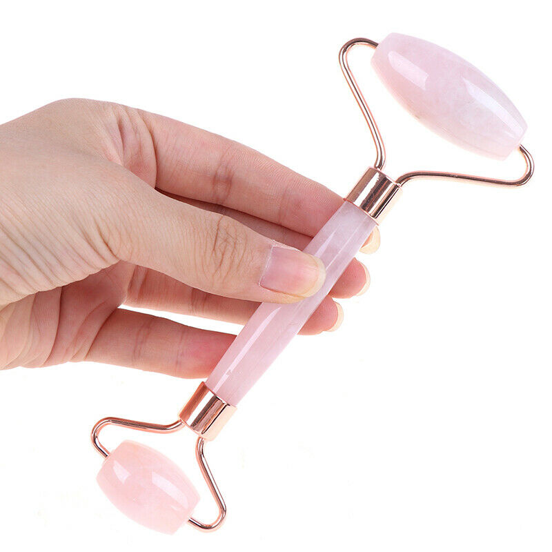 Facial Massage Crystal Roller Jade Roller Stone Natural Rose Beauty Skin ToyBDA