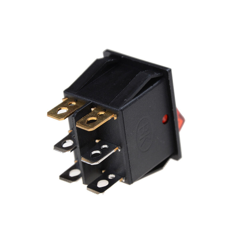 Red Green Light 6Pins Double SPST On/Off Boat Switch 16A 250V AC 20A 12 WF