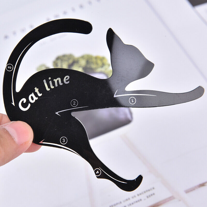 3Set Cat Line Stencils Eye Makeup Tool Eyeliner Stencils Template Eyebr JD
