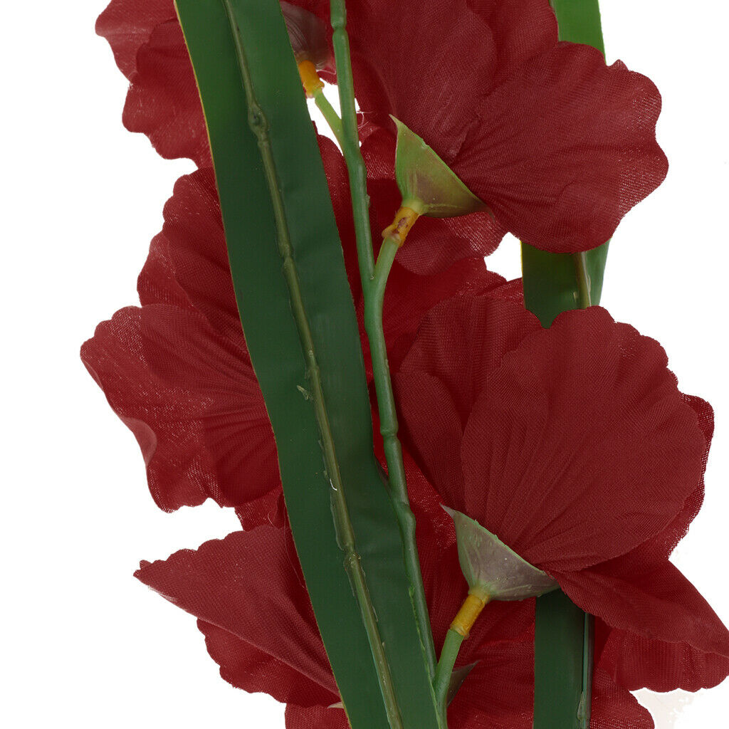 2pcs Artificial Simulation Gladiolus Flower Stem Wedding Home Decor  D