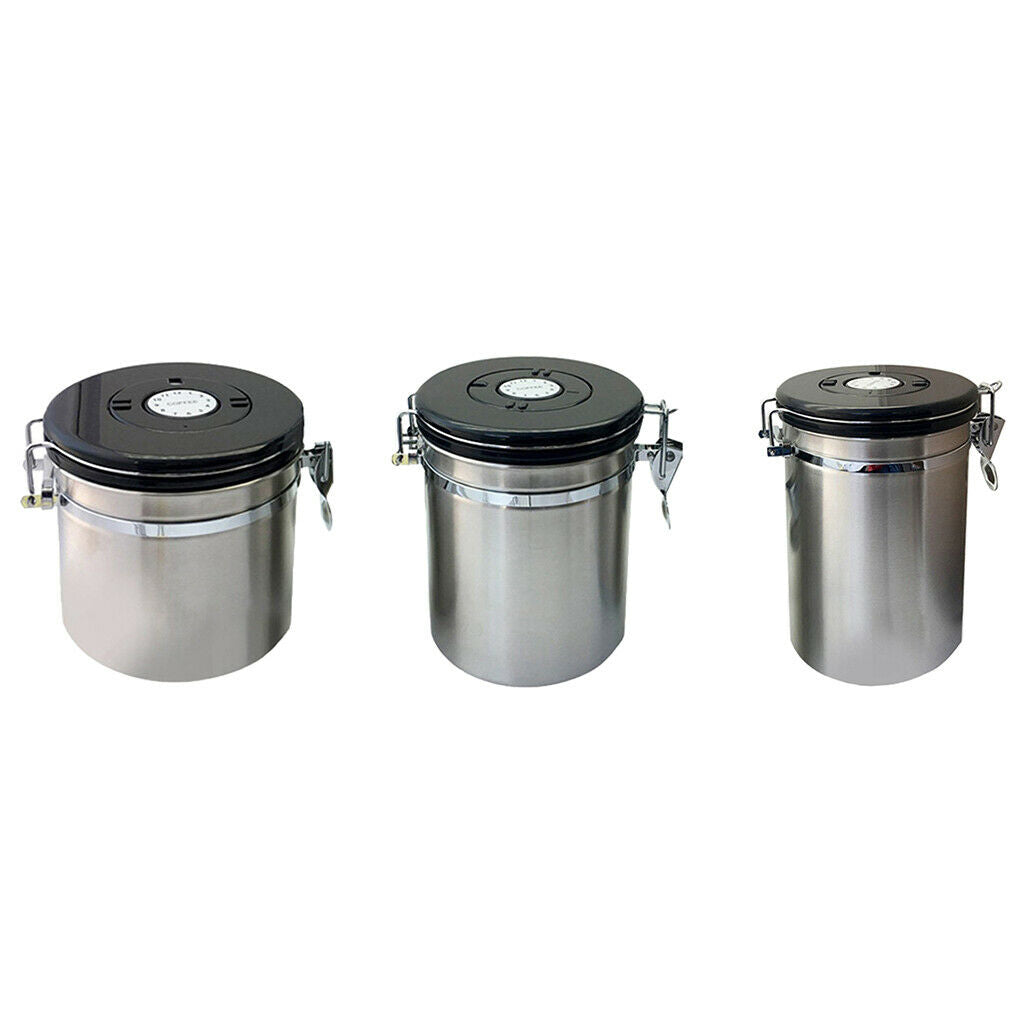 Airtight Coffee Canister, Stainless Steel Coffee Container with Co2 Vent