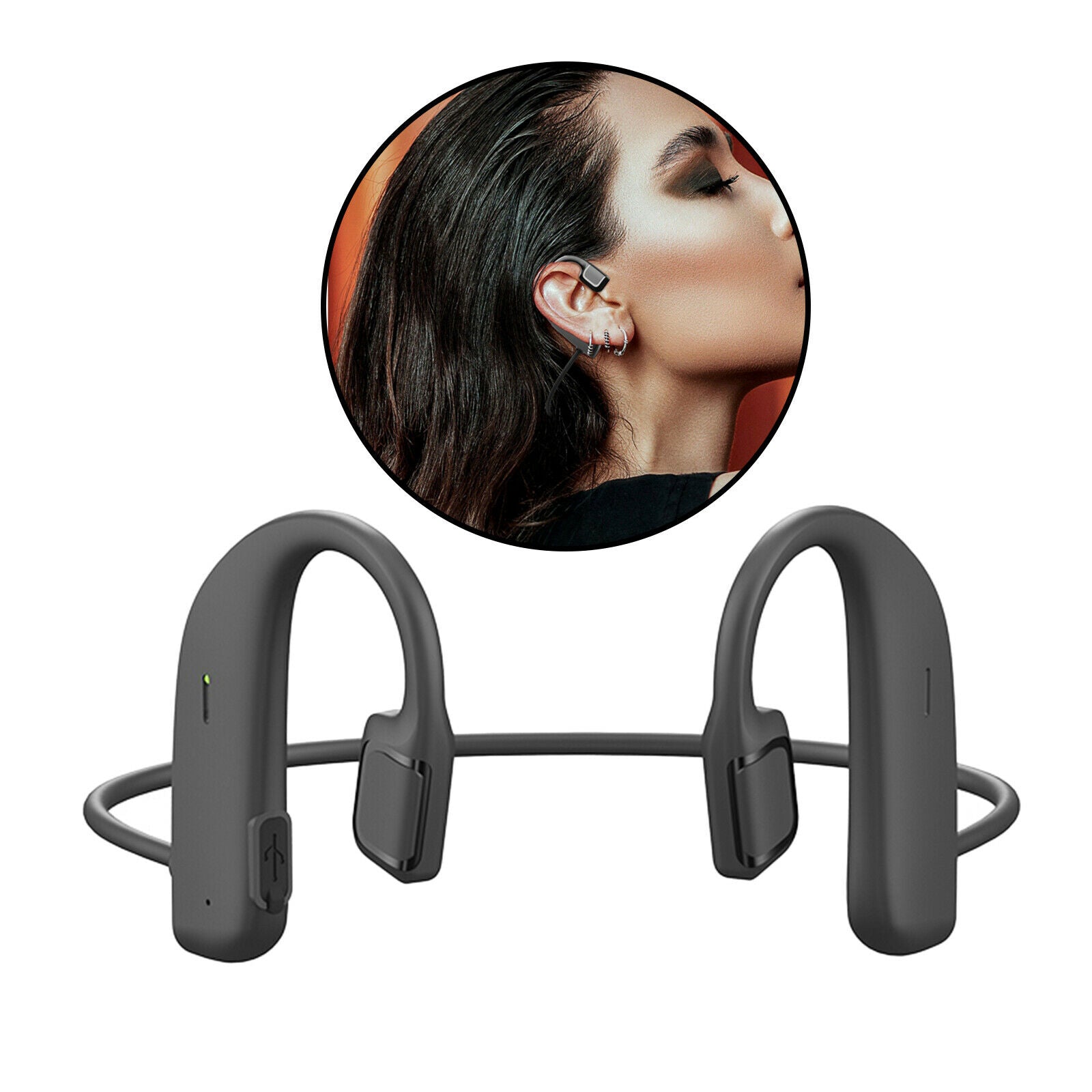 Wireless Bone Conduction Headphone Headset Earphones For Running Sweatproof