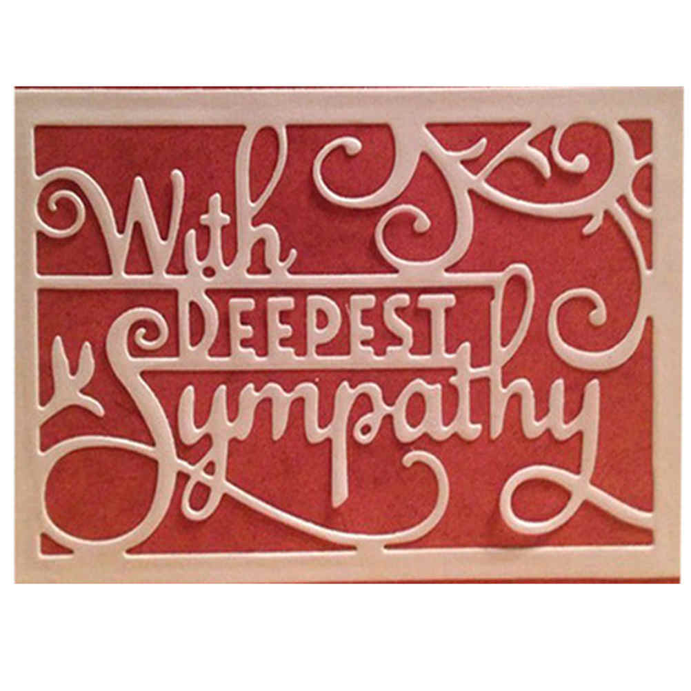 Cutting Dies Craft DIY decoration Holiday greetings "with deepest sympath.l8