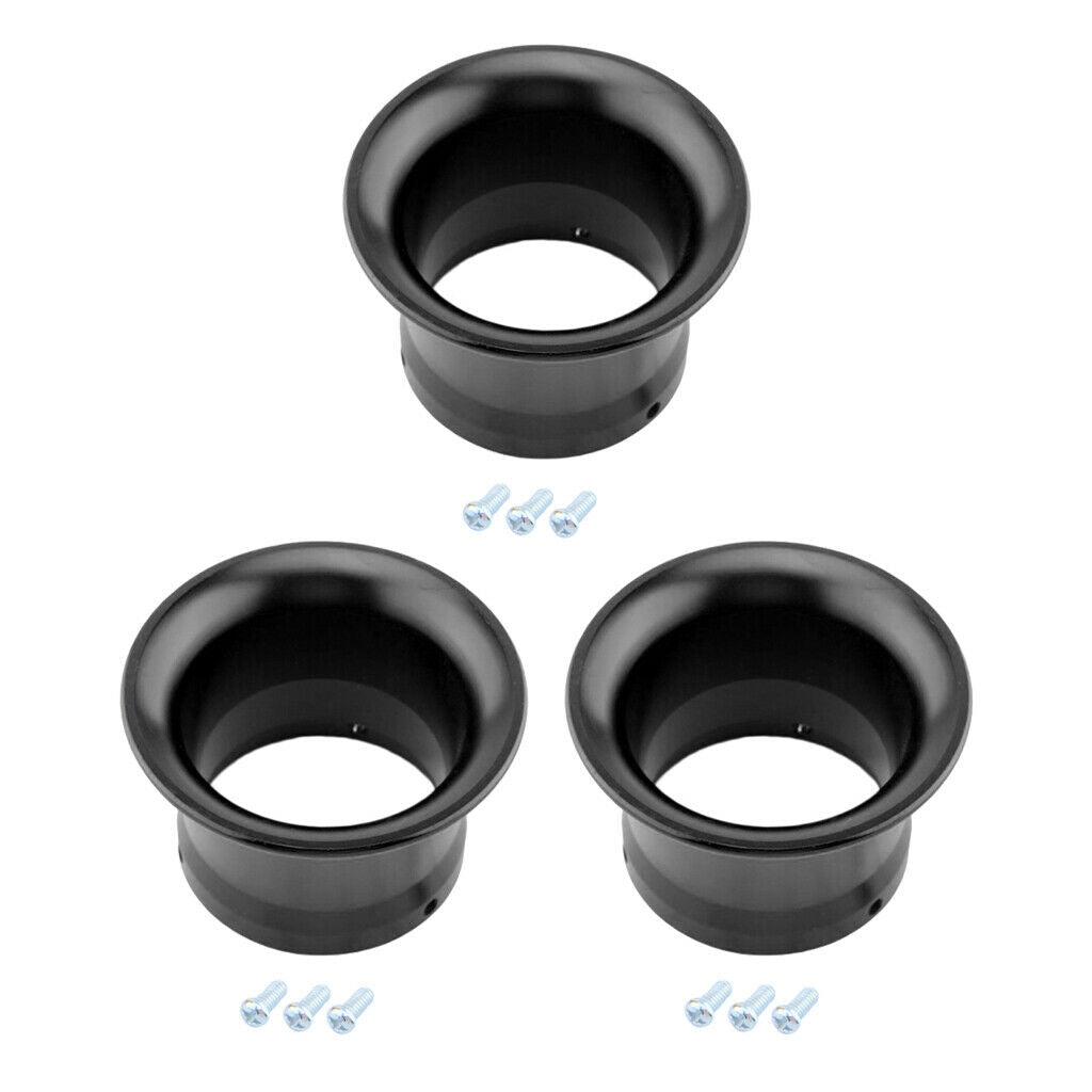 3Pieces Black Filter Velocity Stack Funnel Kit for PWK24 PWK30 Carburetor