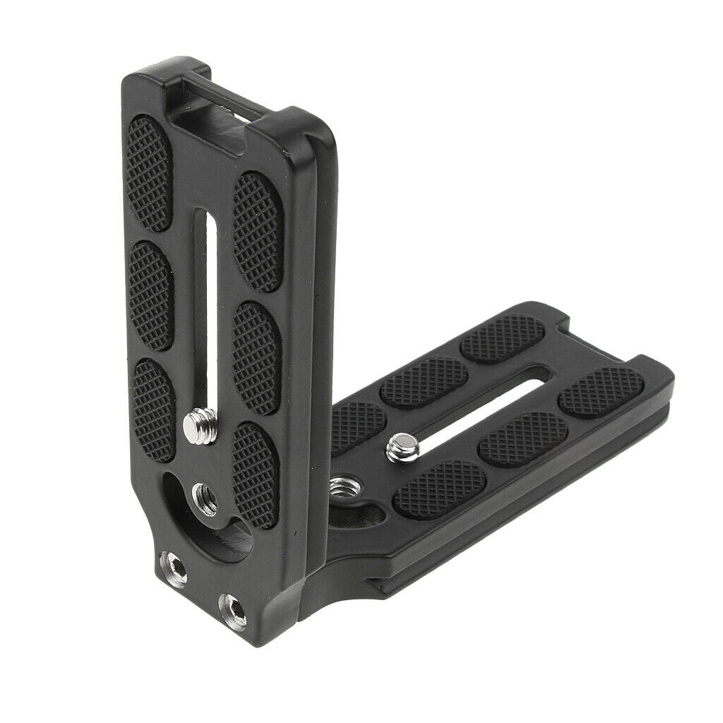 Vertical Hand Grip Quick Release L Shape Plate Bracket for Tripod Monopod