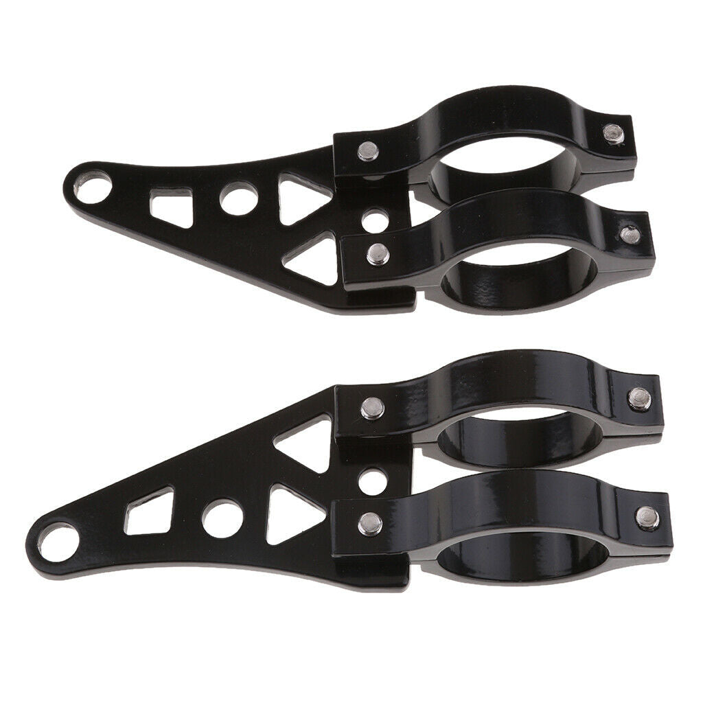 1 Pair of Universal Motorcycle Headlight Side Attachment Fork Ears Tube