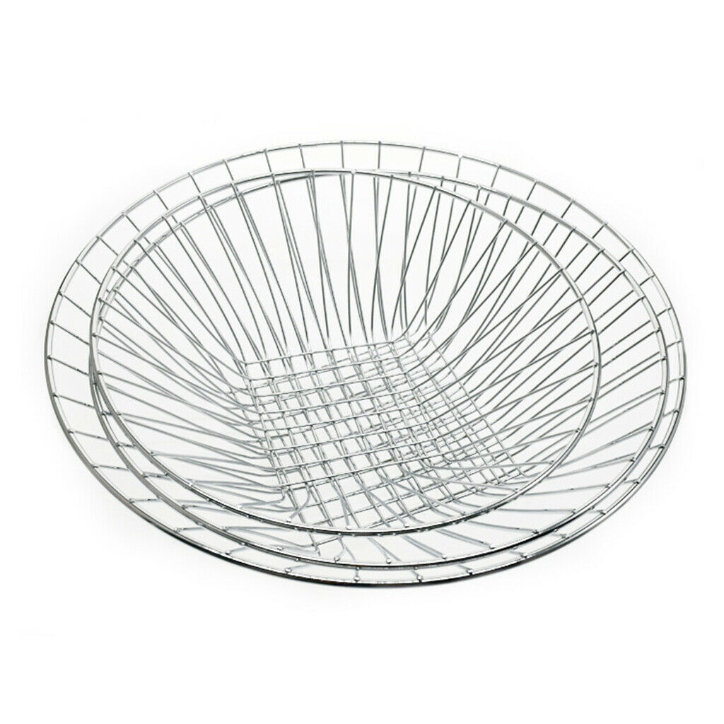 3-Tier Bowls Modern Hanging Fruit Basket Stand Iron Wire Vegetable Bread