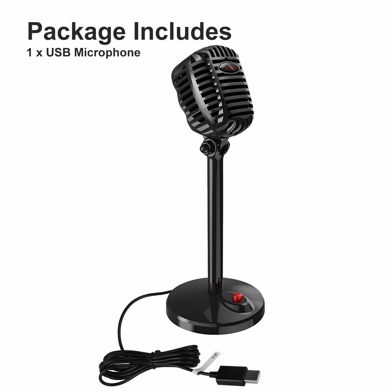 USB Microphone Omnidirectional Condenser Podcast PC Mic USB Plug and Play for