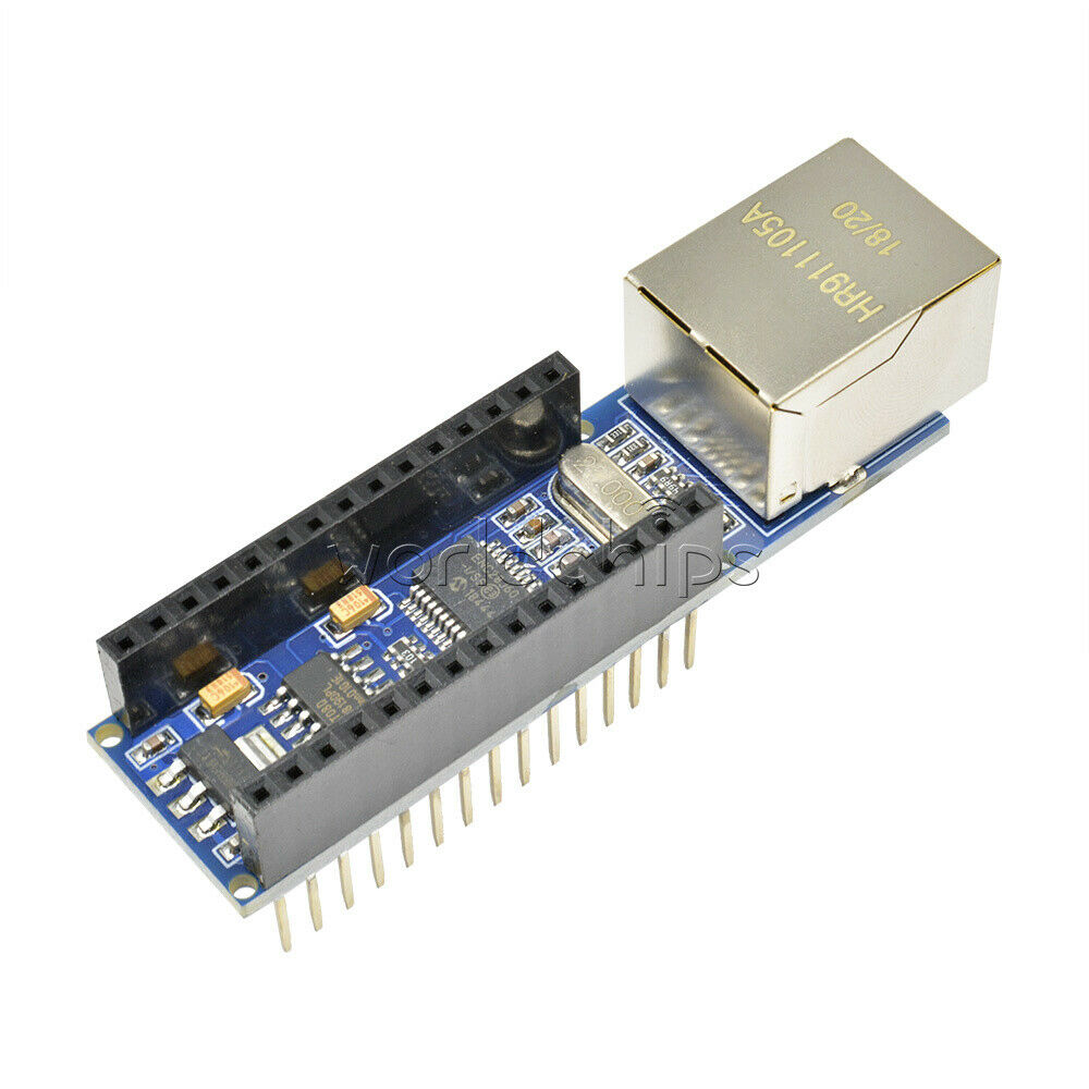 2Pcs Mini ENC28J60 Webserver module Ethernet Shield board for Arduino Nano V3.0
