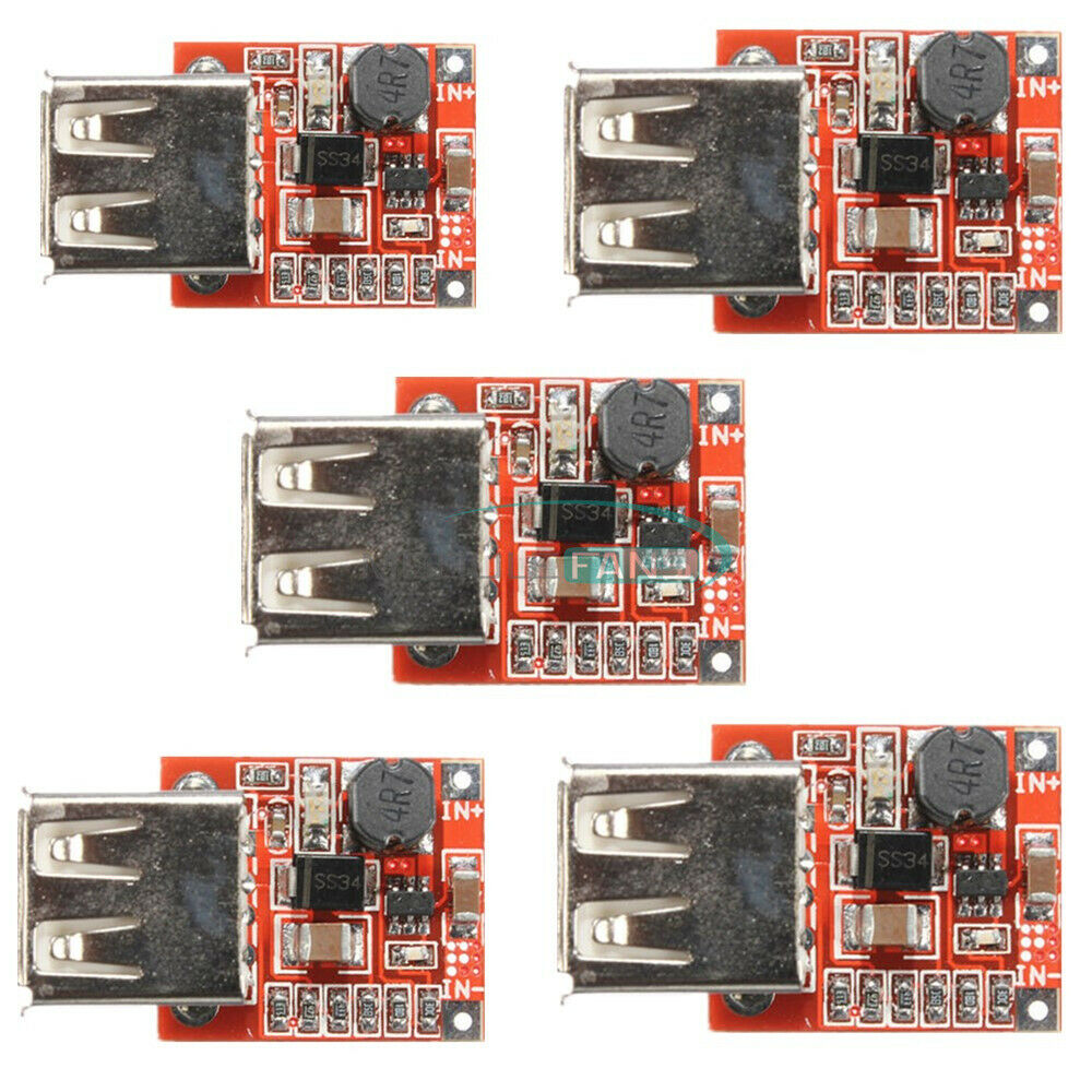 5PCS 3V to 5V 1A Step Up Boost USB Charger For Phone DC-DC Converter Module