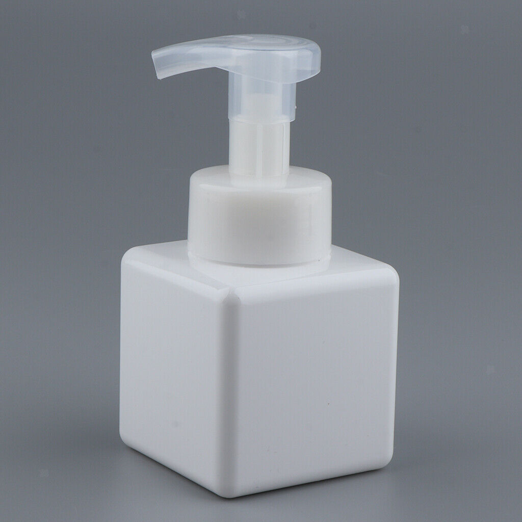 2Pcs Foam Dispenser Pump Bottle Facial Cleanser Container 250ml White Amber