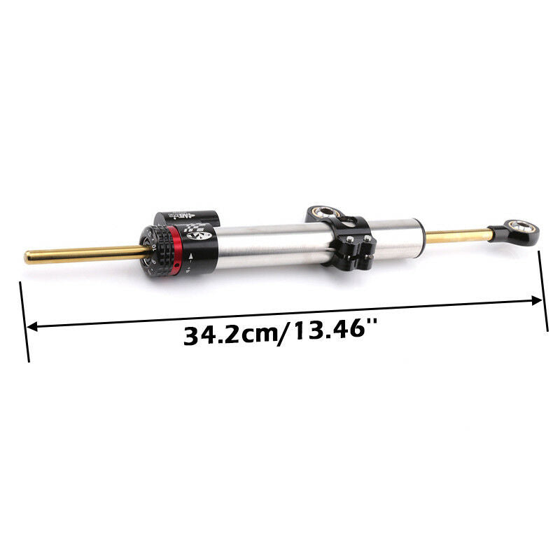 Universal Aluminum Adjustable Motorcycle Steering Damper Stabilizer 13.46'' Long