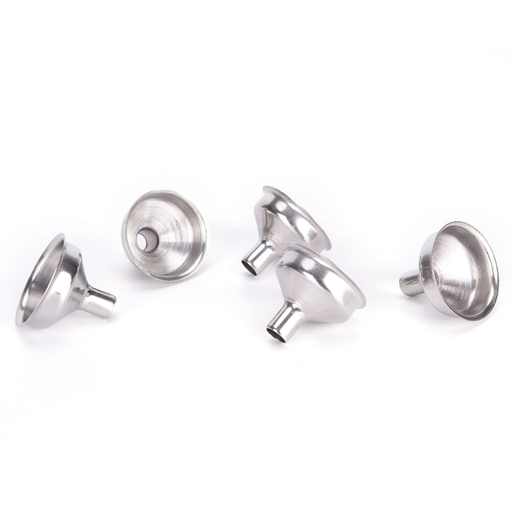 5x Stainless Steel Funnel Filler for All Kinds of Hip Flasks Whiskey  Wine PR SJ