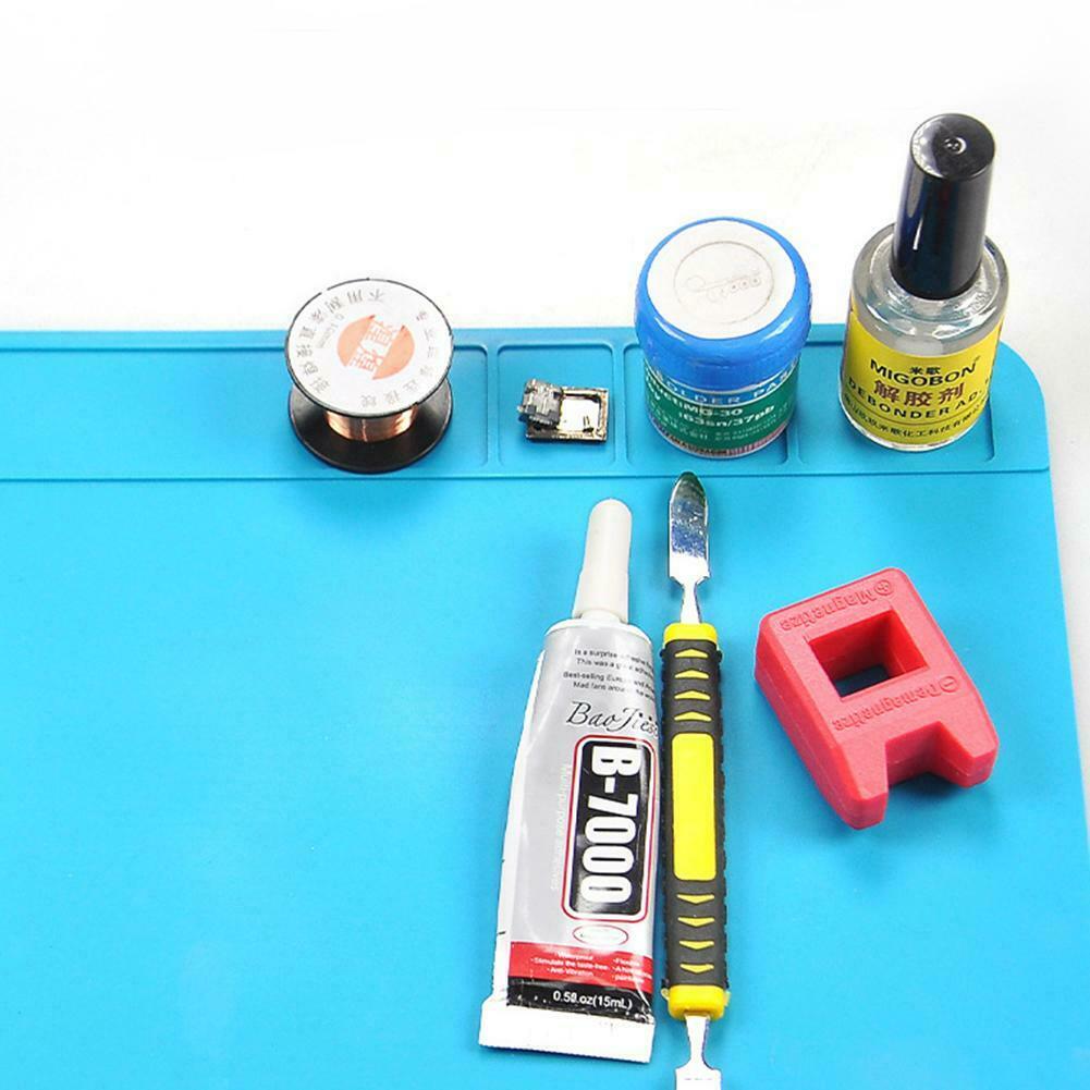 Silicone Anti Static Heat Insulation Pad Soldering Work Repair Maintenance Mats