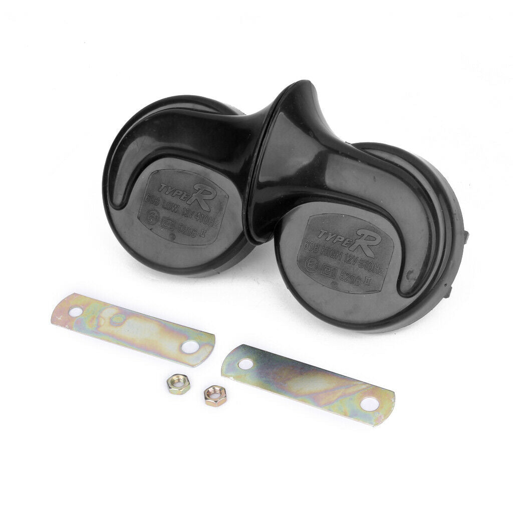 12V LOUD SNAIL CAR VAN TRUCK BOAT DUAL TONE 2 AIR HORN SOUND SIREN FITTING