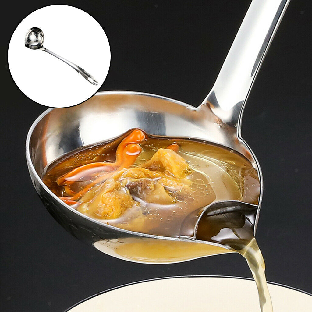 Kitchen Ladle Long Handle Ladle Spoon Soup Colander  31.5x9cm 304