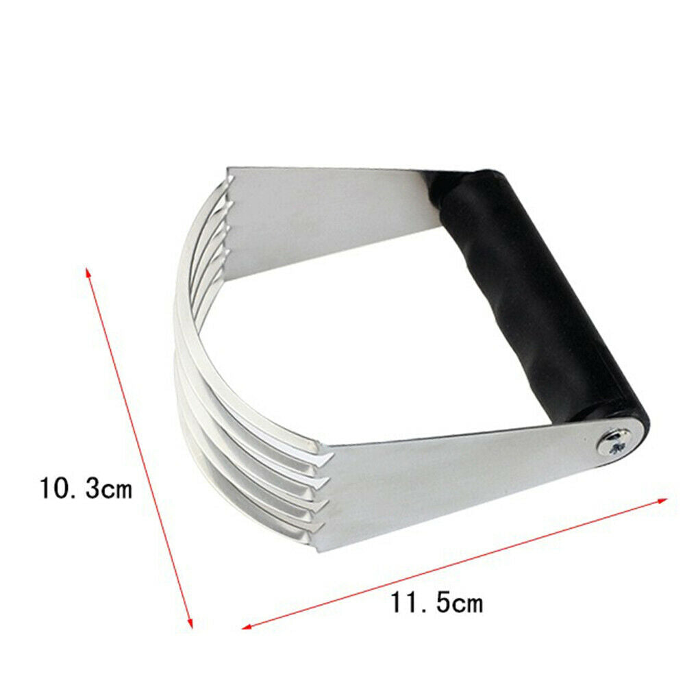 Stainless Steel Soft Grip Pastry Blender Dough Cutter Flour Mixer Cake Pie Kit