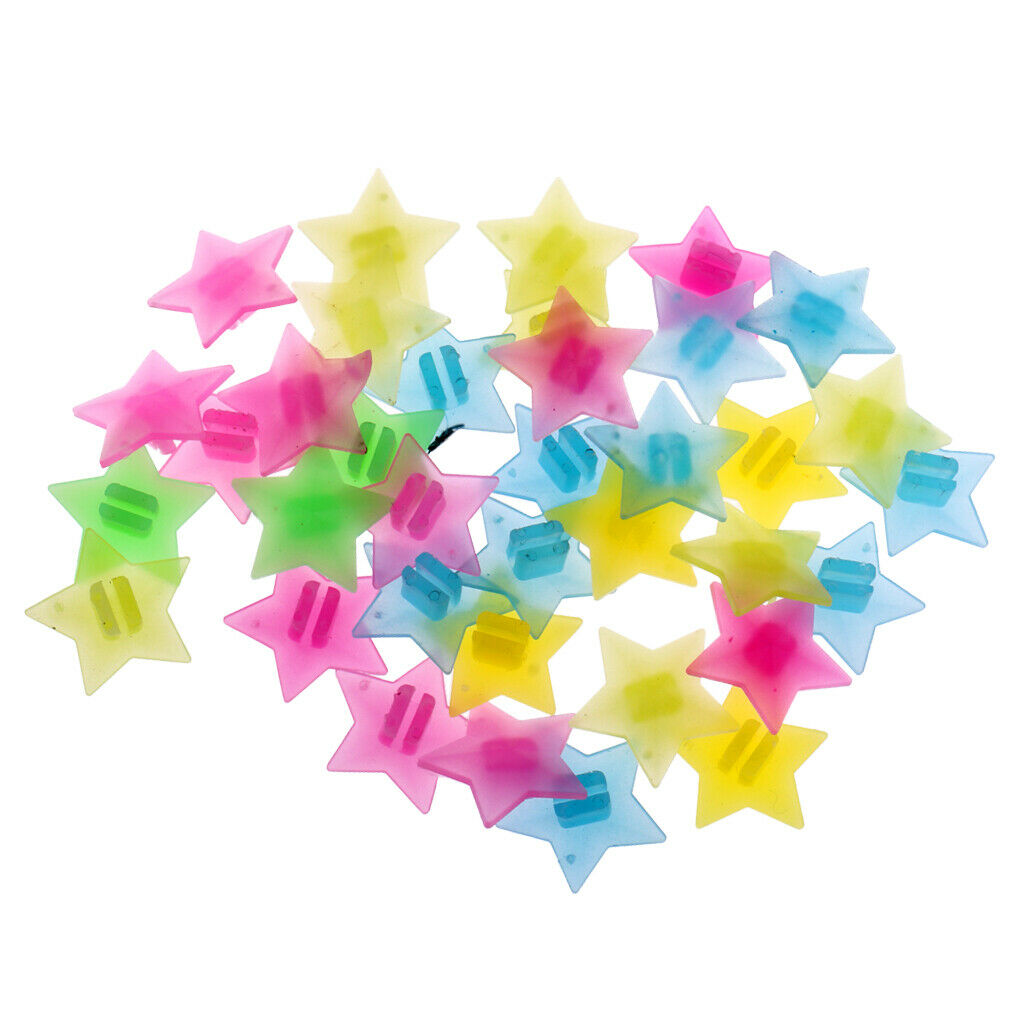 Set 36 Cycling MTB Bicycle Bike Wheel Spoke Colorful Star Decoration Kit