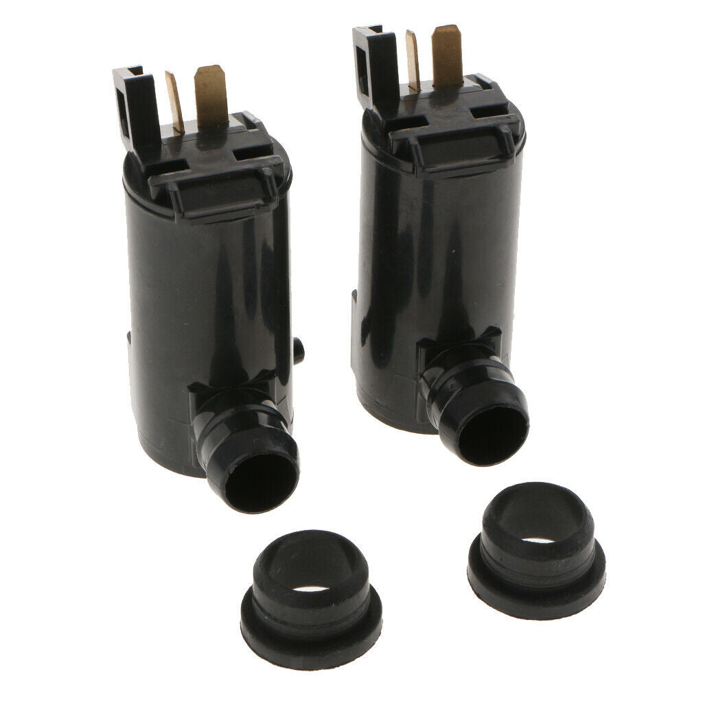 2 Pack Automotive Windshield Wiper Washer Pump Motor 12V Car Truck