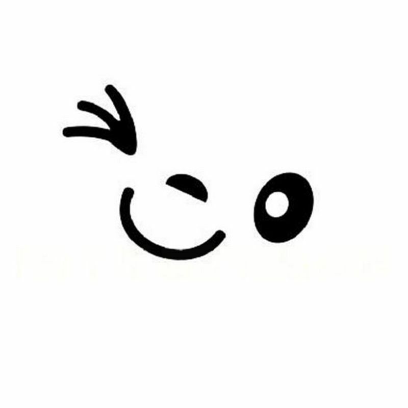 Car Stickers Pair Wink Smile Face Mirror Rearview Affixed Funny Decoratio.l8
