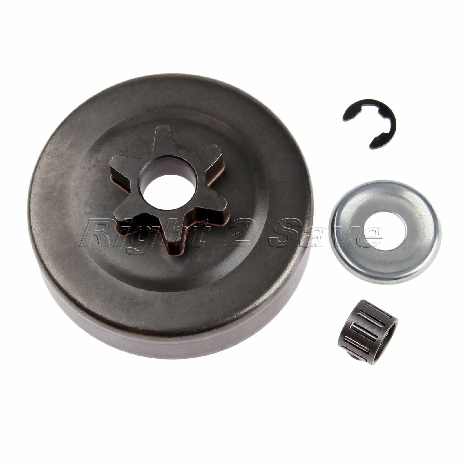 3/8" 6T Clutch Drum Washer Sprocket E-Clip Kit For Chainsaw STIHL MS170 180 025