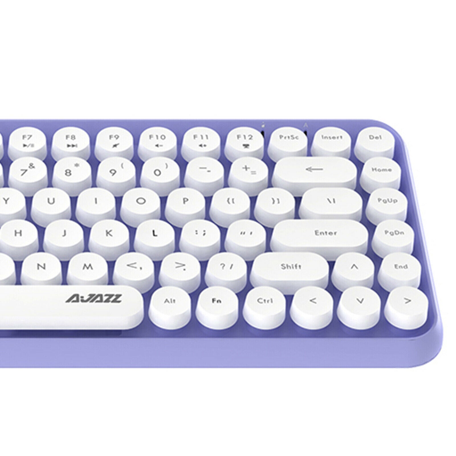 Wireless Bluetooth Keyboard Retro Round Gaming Keyboard for Laptop Tablet