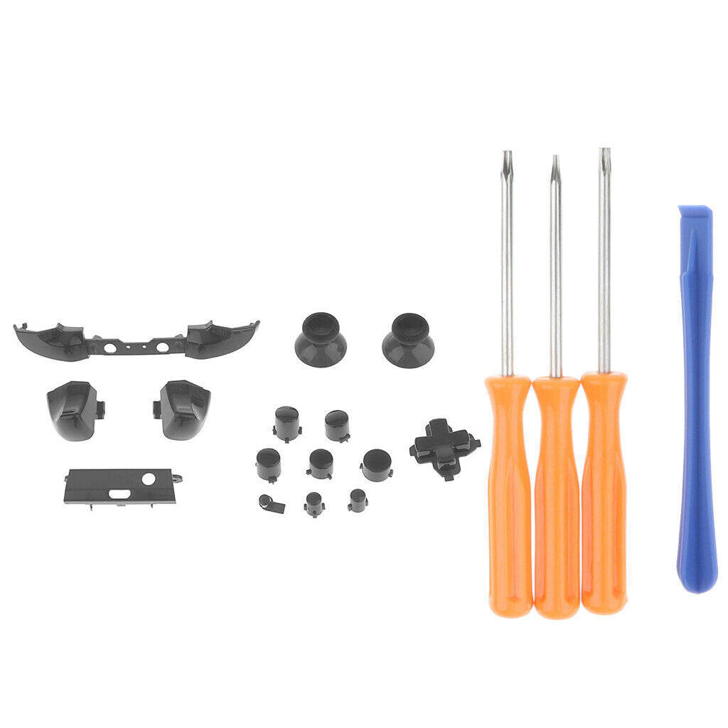 Plastic Thumbsticks Bullet ABXY Mod Buttons with Screwdriver Kit for Microsoft