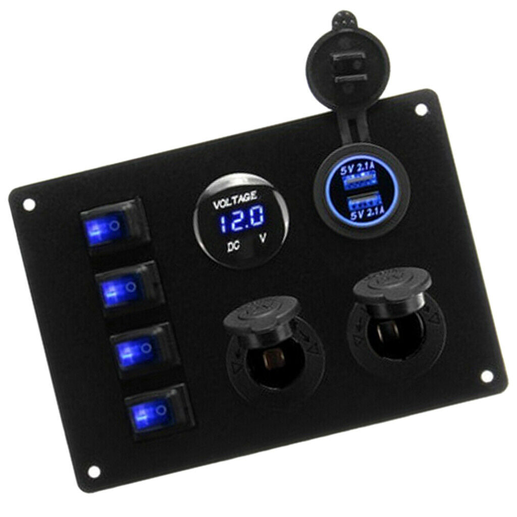 12V Modified Waterproof Panel Warping Switch Electric Meter