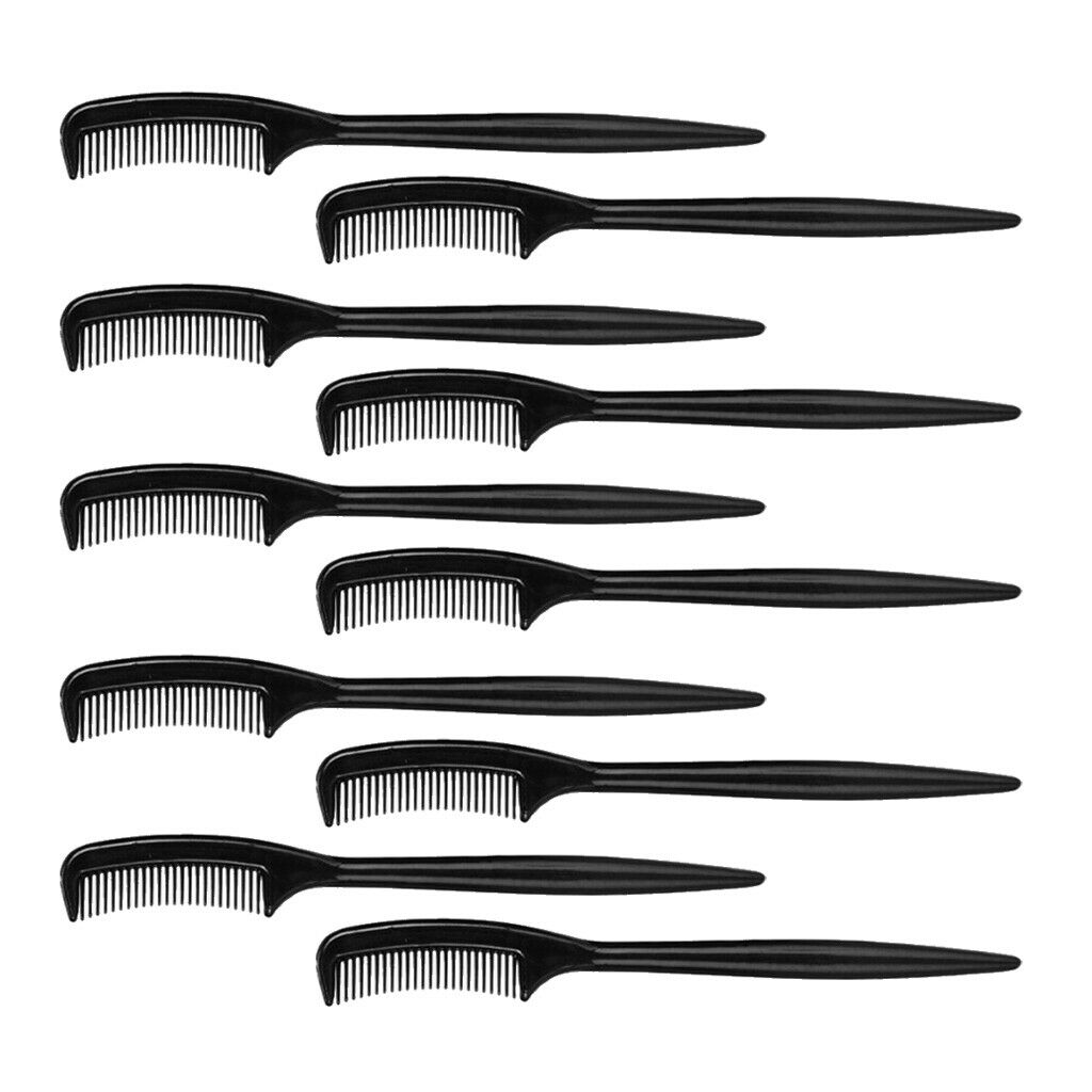 Pack of 10 Plastic Mini Eyebrow Eyelash Grooming Combs Brushes Tools Kit