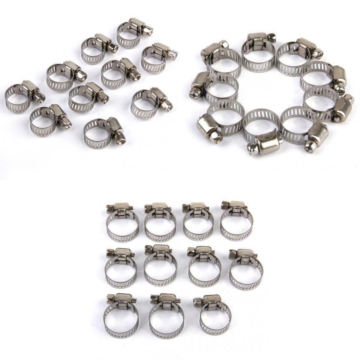30x Adjustable Car Fuel Petrol Pipe Hose Clips