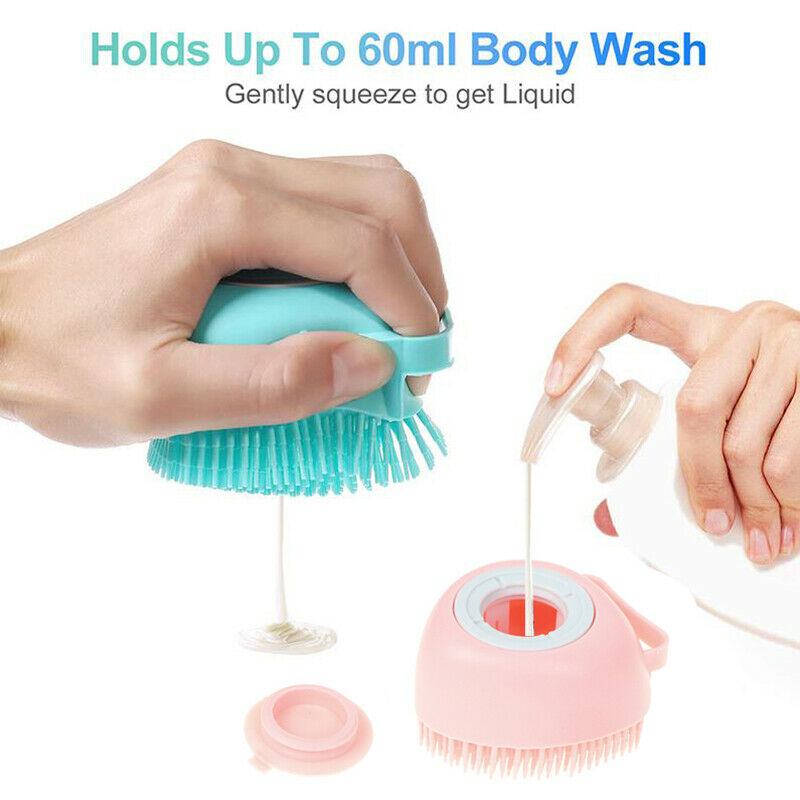 Bathing Artifact Massage Brush Baby Pet Liquid Soap Bath Brush Silicone Scrub SJ
