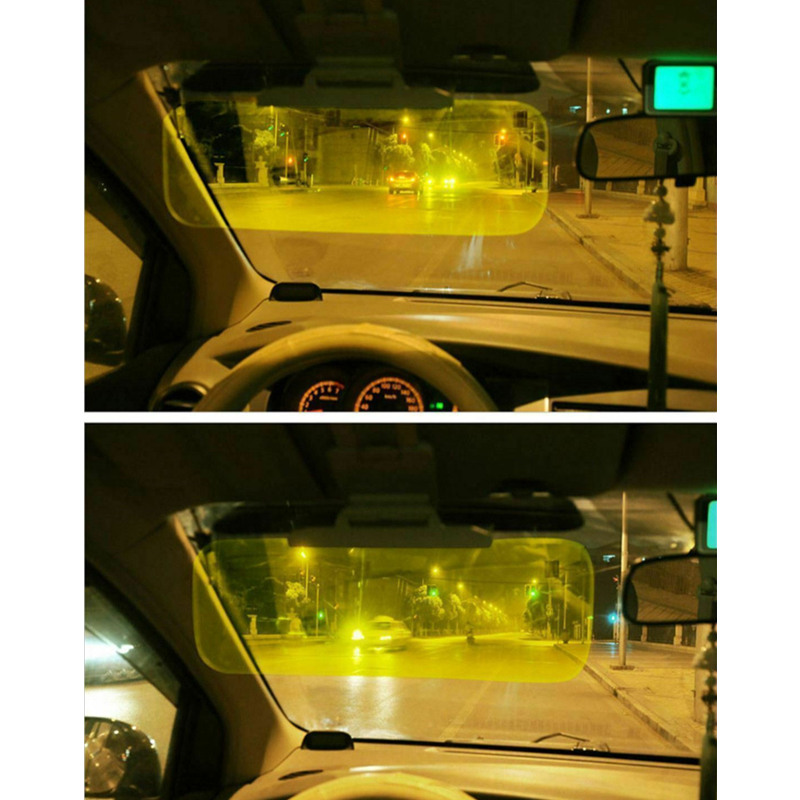 Car Sunshade Day and Night Sun Visor Anti-dazzle Goggles Clip-on Driving Shield