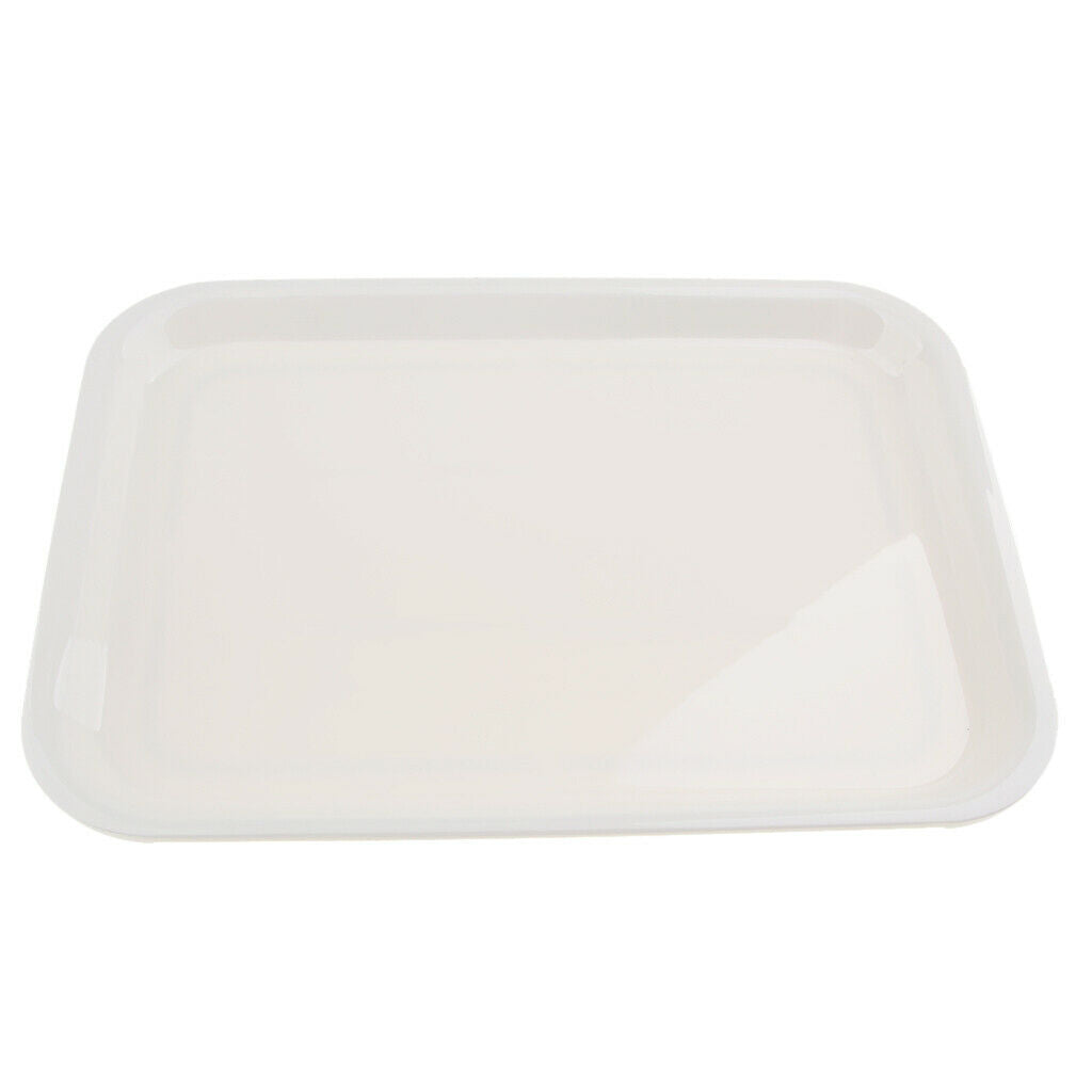 2x Plastic Serving Tray Buffet Catering Plate BBQ Rectangular Platter Hotel