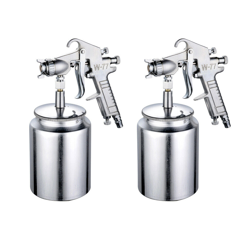 2x W77 Car Funiture Air Compressor Spray Gun Painting Tool Nozzle 2.5mm