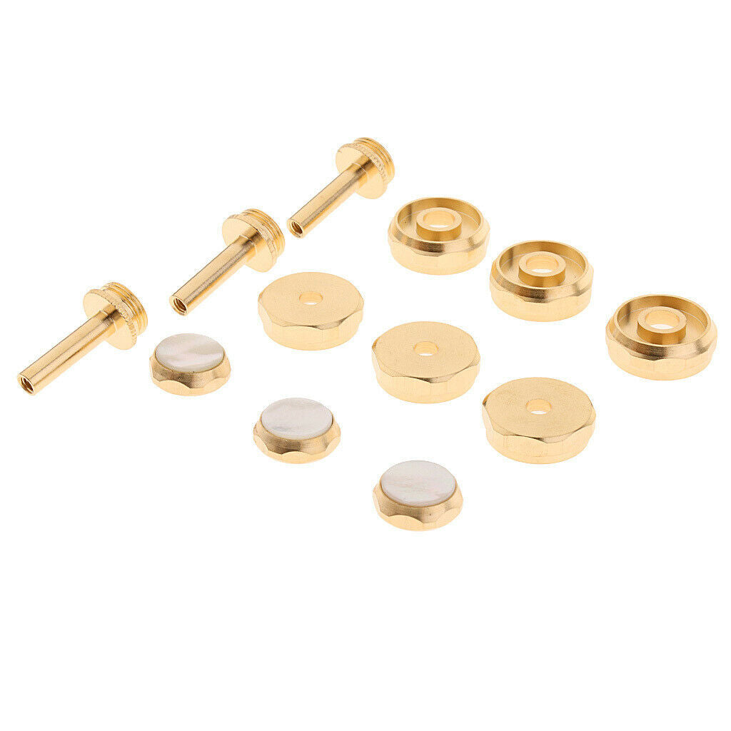 1 Pack Metal Trumpet Repairing Parts, Finger Buttons Connecting Rods Valve Caps