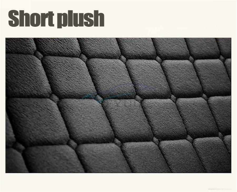 1x Winter Warm Short Plush Car Front Seat Cover Protective Cover Black Universal