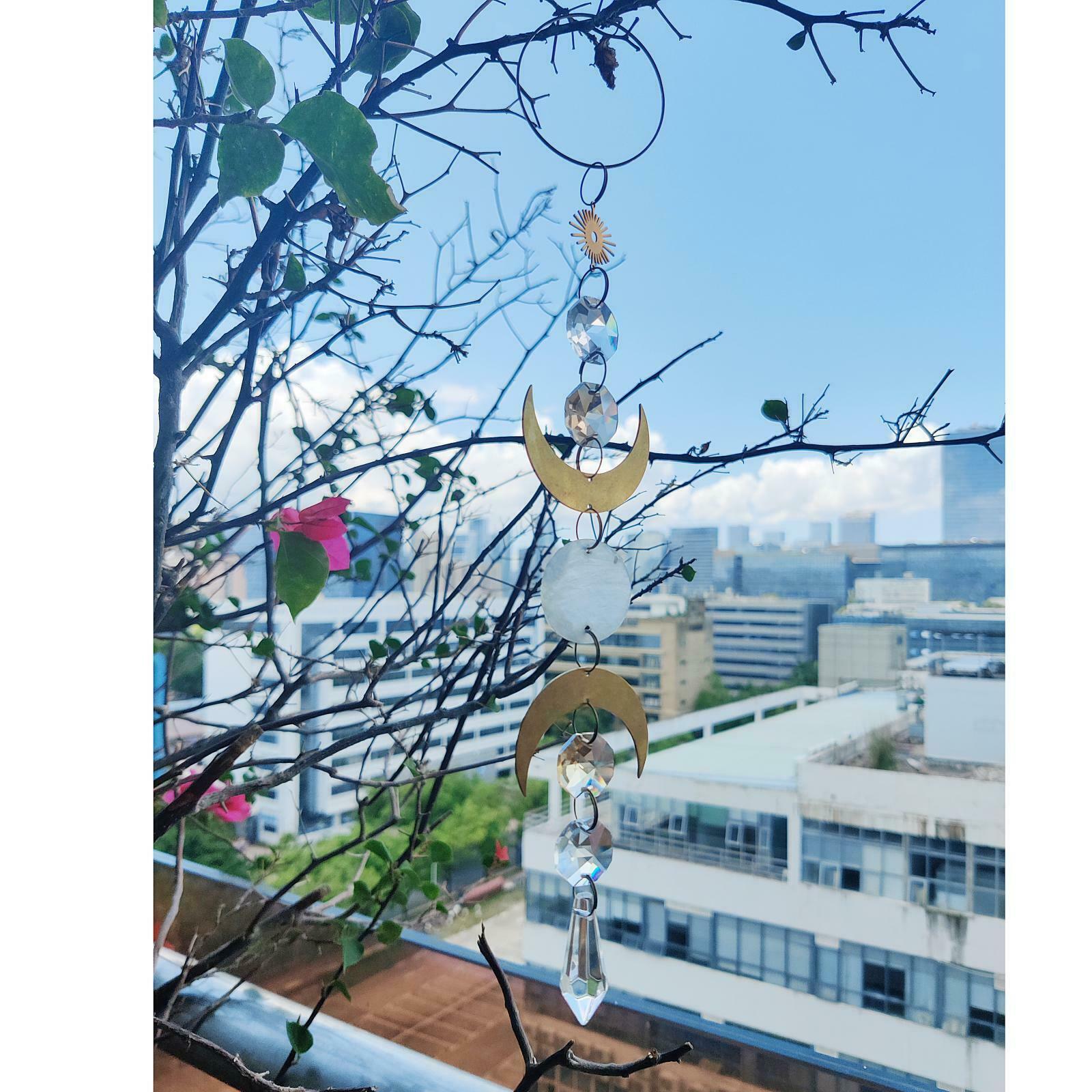 1pc Natural Crystal Rainbow Catcher Hanging Prism Art Home Decor