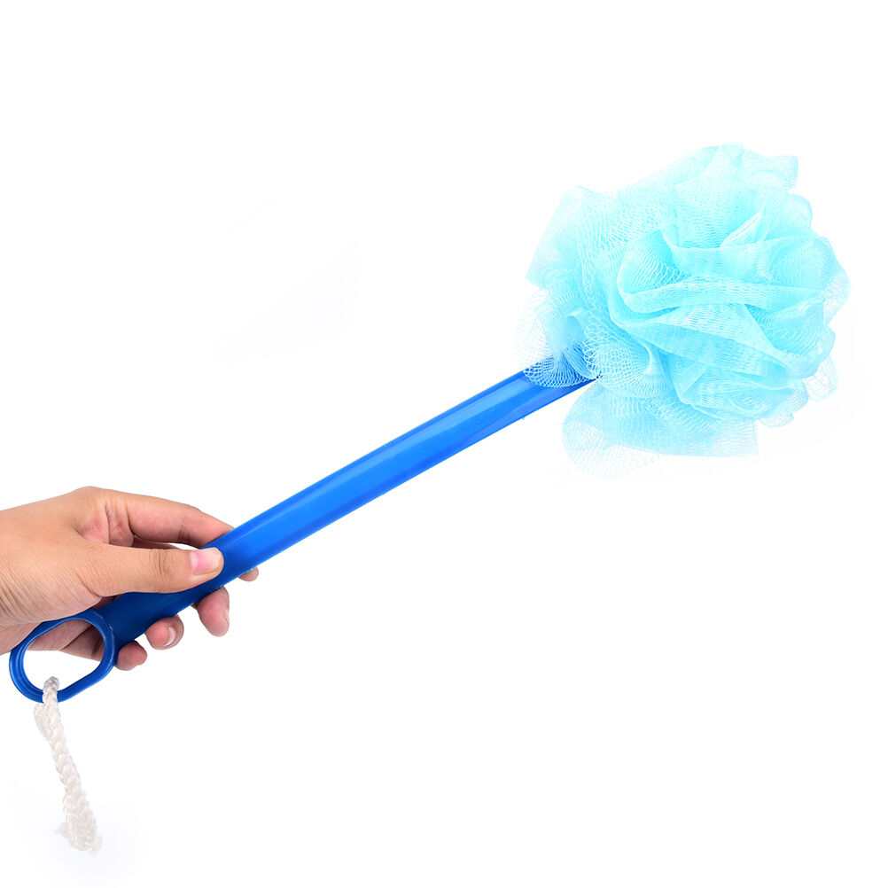 1pc long handled plastic body bath shower back brush scrubber skin cleanin.l8