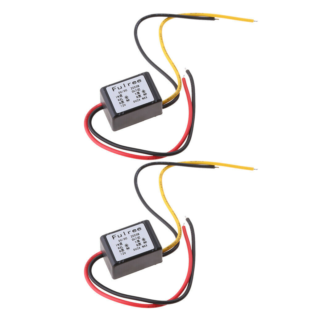 2x DC-DC  Power Module 12V (8-20V) to 5V 2A Car Power Adapter