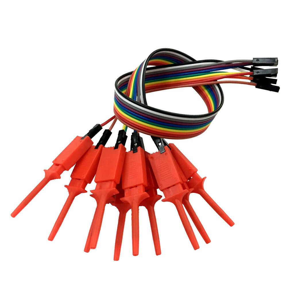 10 Pieces Logic Analyzer Probe Test Hook Clip Line Red