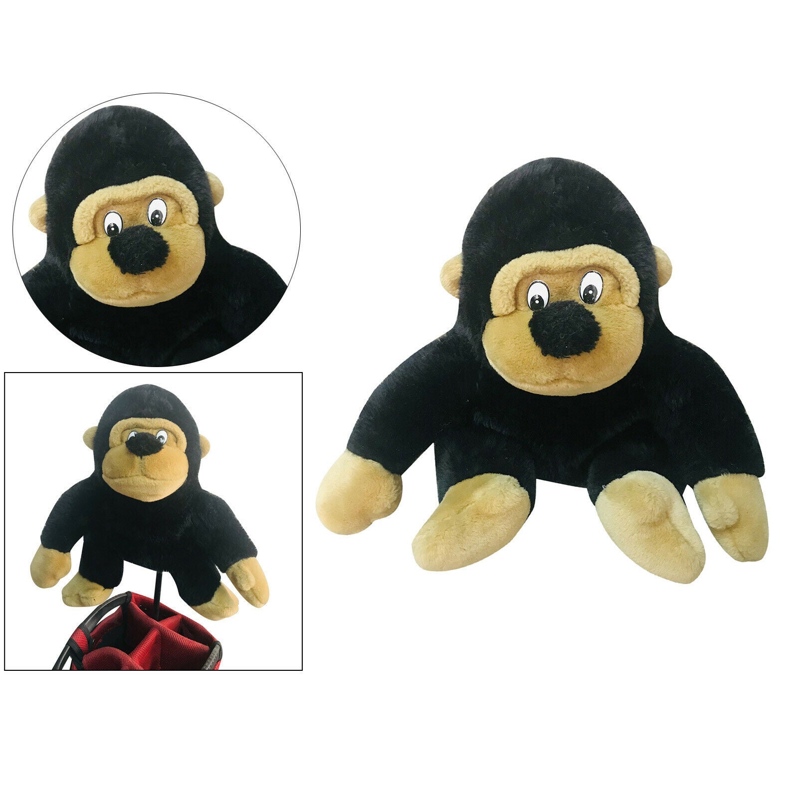 Creative Cute Monkey Golf Driver Headcover Wood Club Head Covers Protector