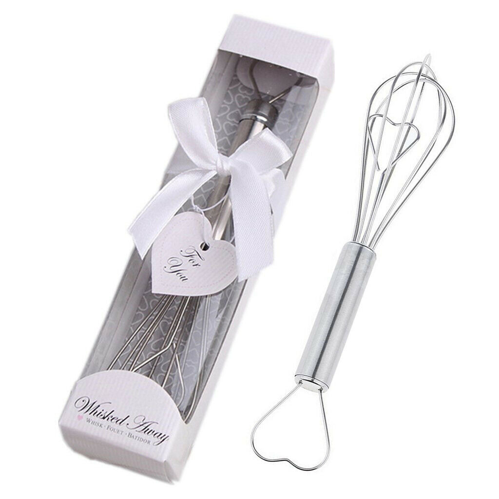 Stainless Steels Egg Beater Whisk Heart shape Wedding Party Favor Gift