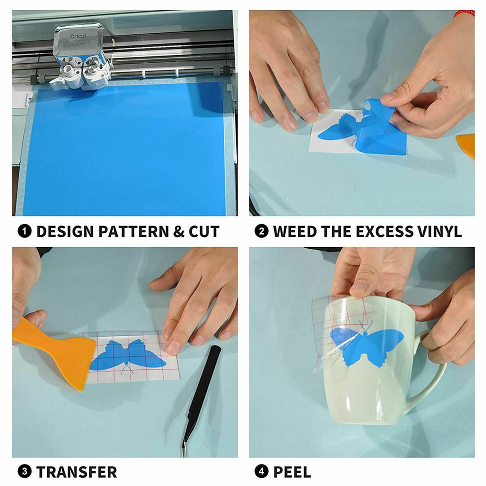 Vinyl Self-Adhesive Vinyl Roll Permanent Craft Vinyl Vinyl Bundle For Cricut